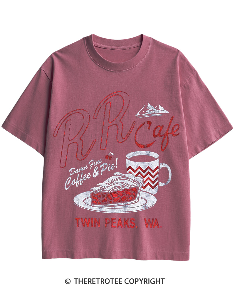 TheRetroTee RR Cafe 1990s Cotton T-Shirt