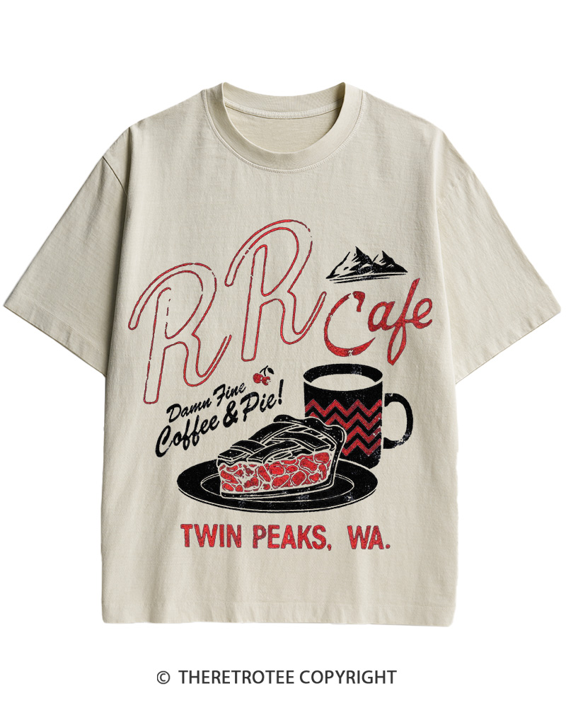 TheRetroTee RR Cafe 1990s Cotton T-Shirt