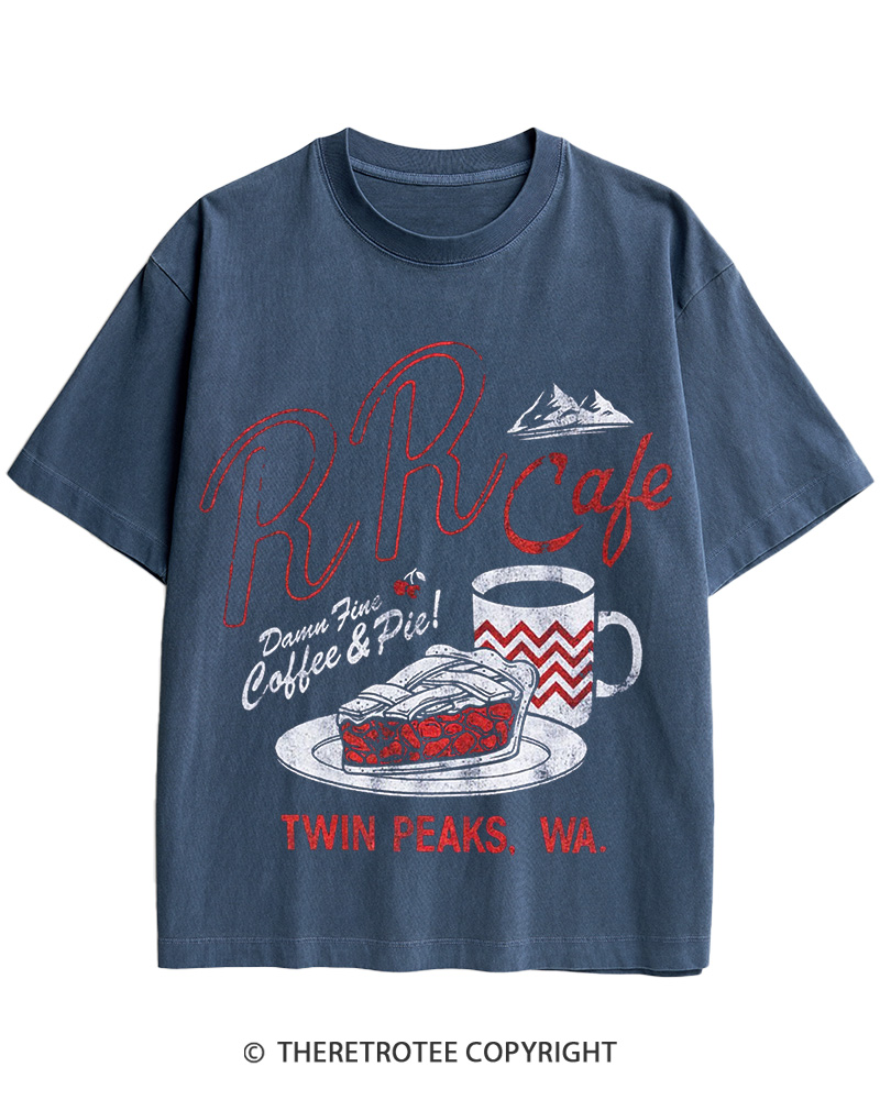 TheRetroTee RR Cafe 1990s Cotton T-Shirt