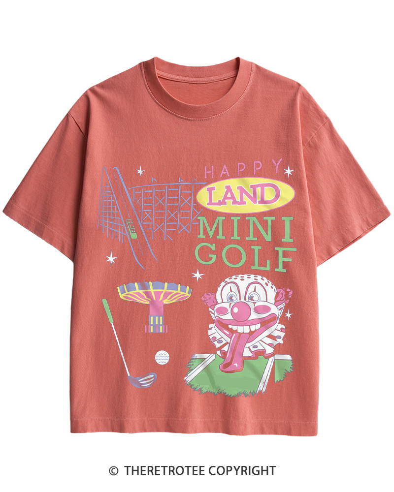 TheRetroTee Happy Land Mini Golf 1996 Cotton T-Shirt
