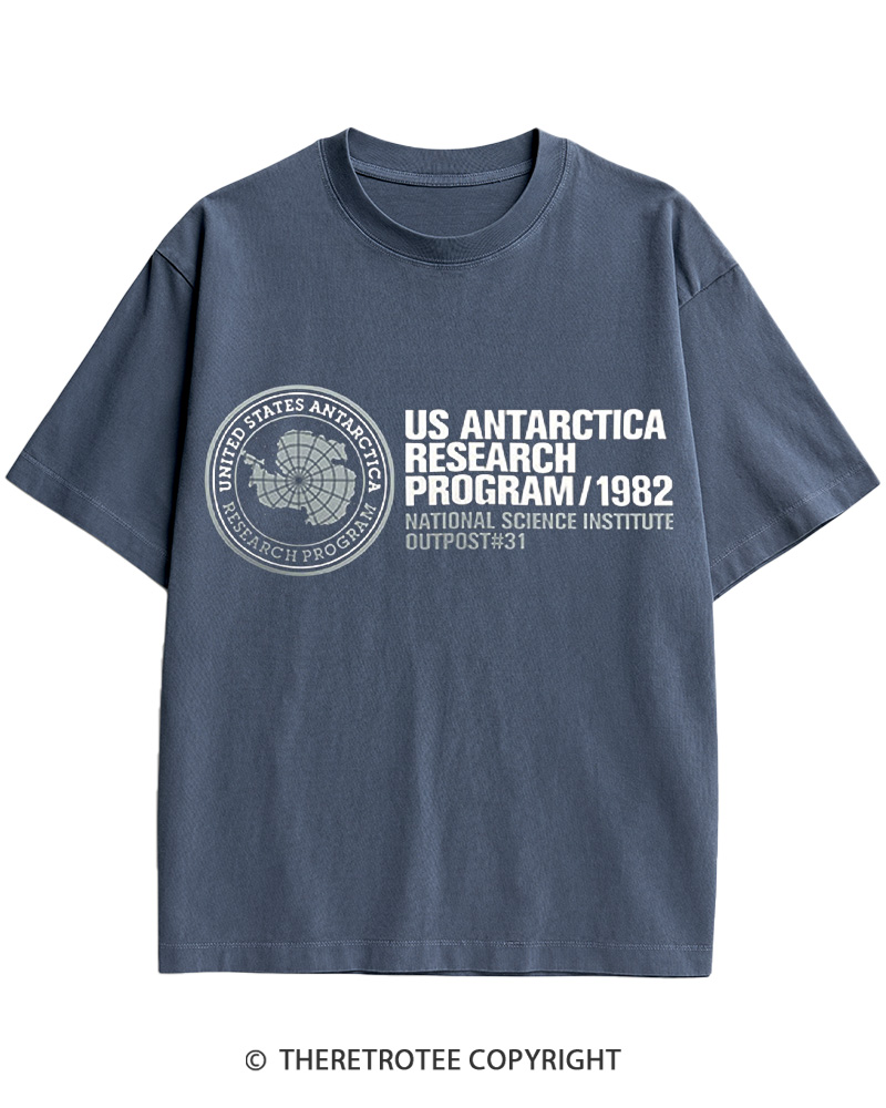 TheRetroTee US Antarctica Research Program 1982 Cotton T-Shirt