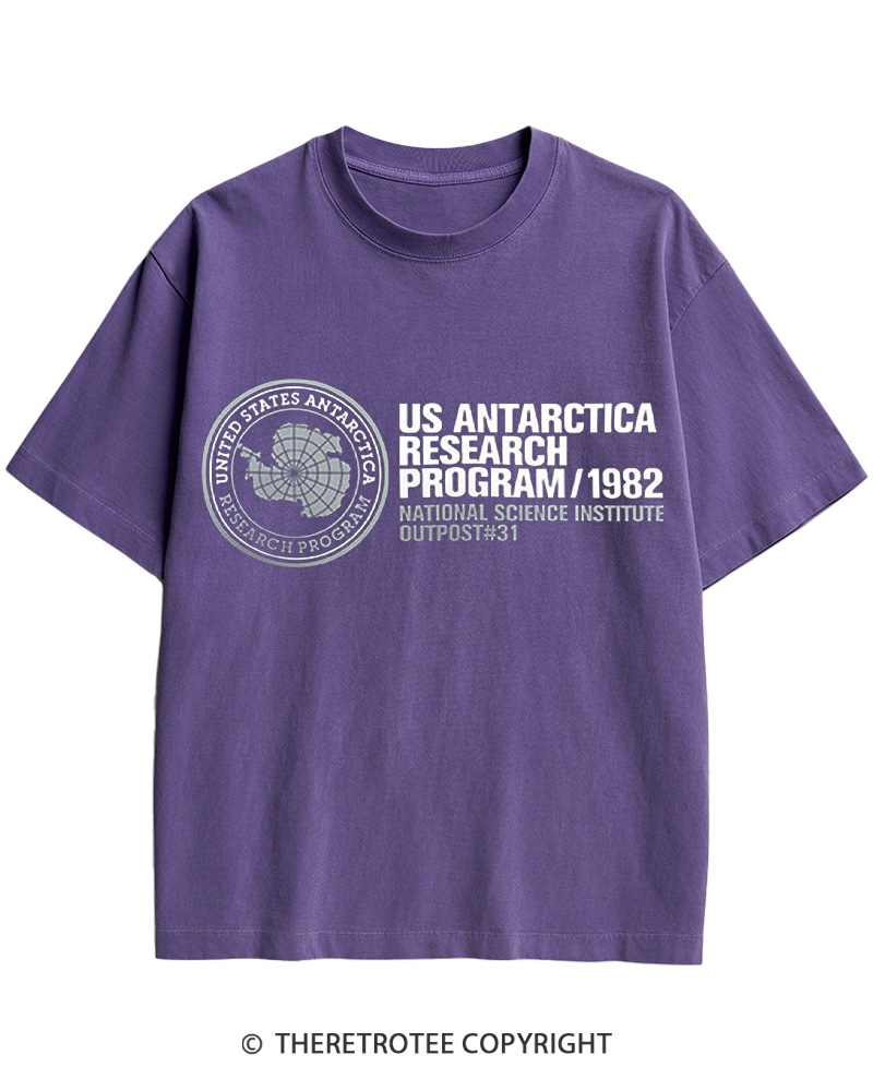 TheRetroTee US Antarctica Research Program 1982 Cotton T-Shirt