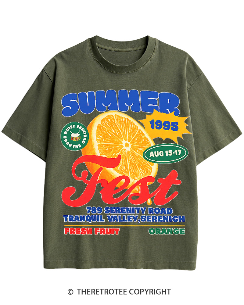 TheRetroTee Summer Fest 1990s Cotton T-Shirt