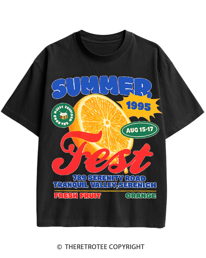 TheRetroTee Summer Fest 1990s Cotton T-Shirt