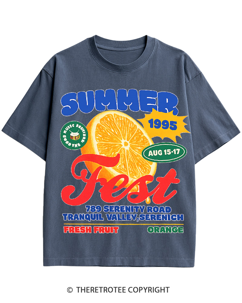 TheRetroTee Summer Fest 1990s Cotton T-Shirt