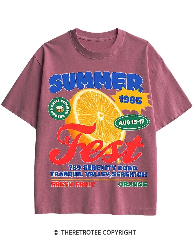 TheRetroTee Summer Fest 1990s Cotton T-Shirt