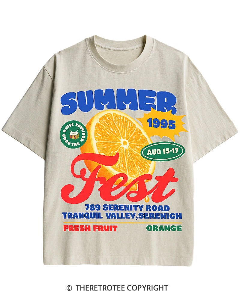 TheRetroTee Summer Fest 1990s Cotton T-Shirt