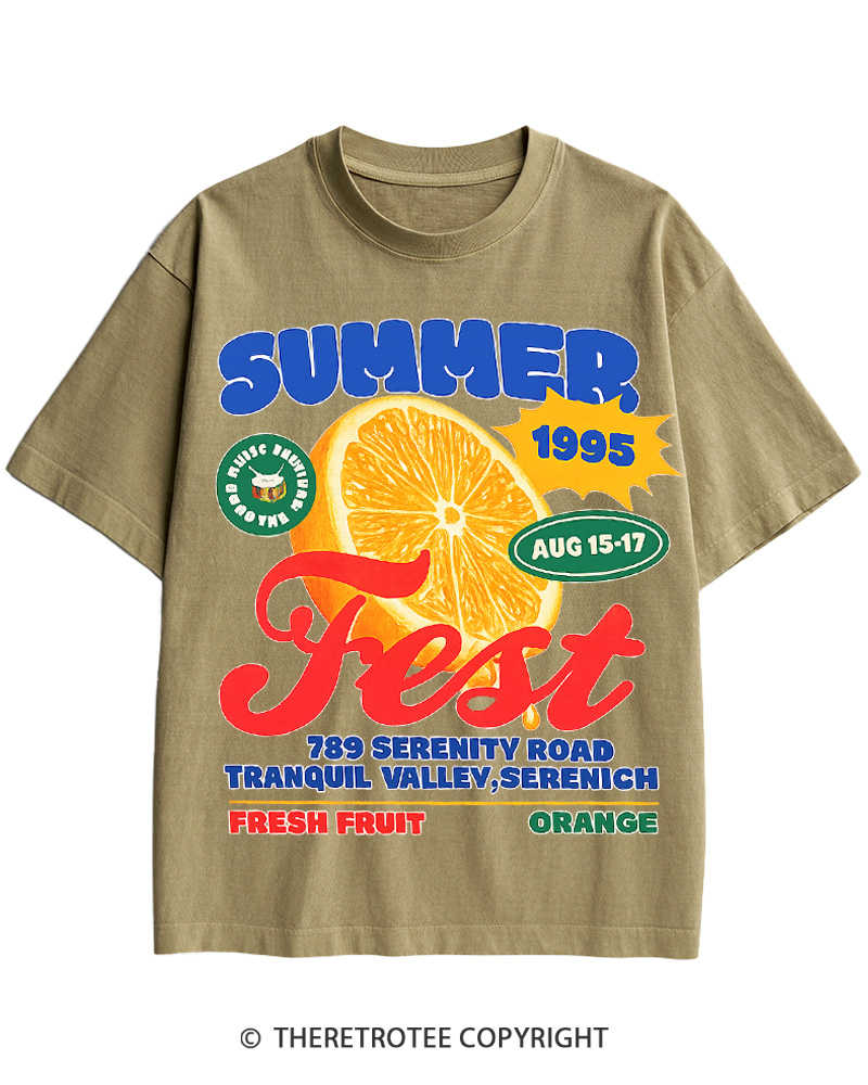 TheRetroTee Summer Fest 1990s Cotton T-Shirt