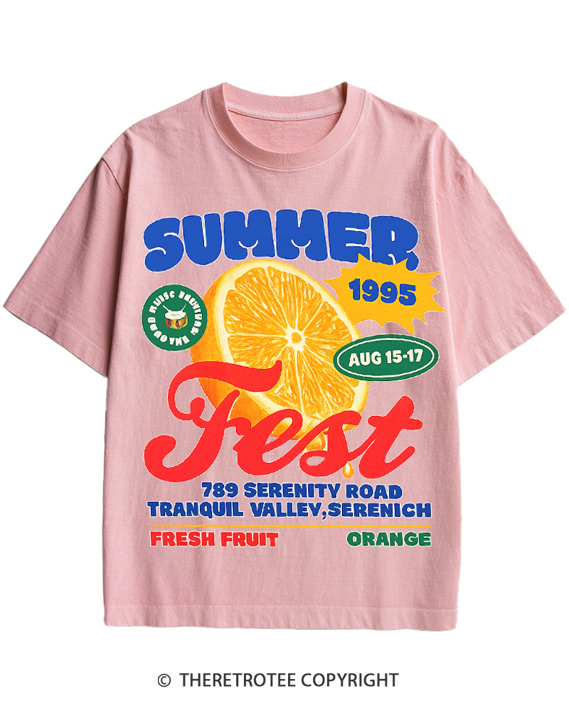 TheRetroTee Summer Fest 1990s Cotton T-Shirt