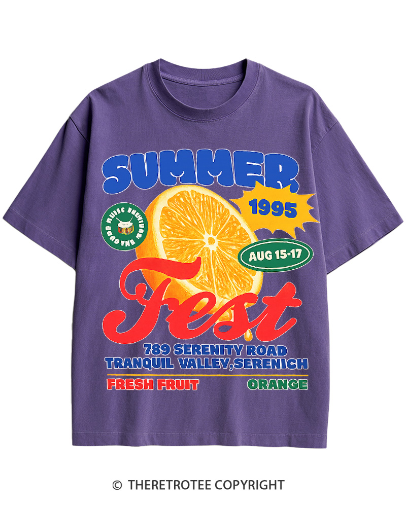 TheRetroTee Summer Fest 1990s Cotton T-Shirt