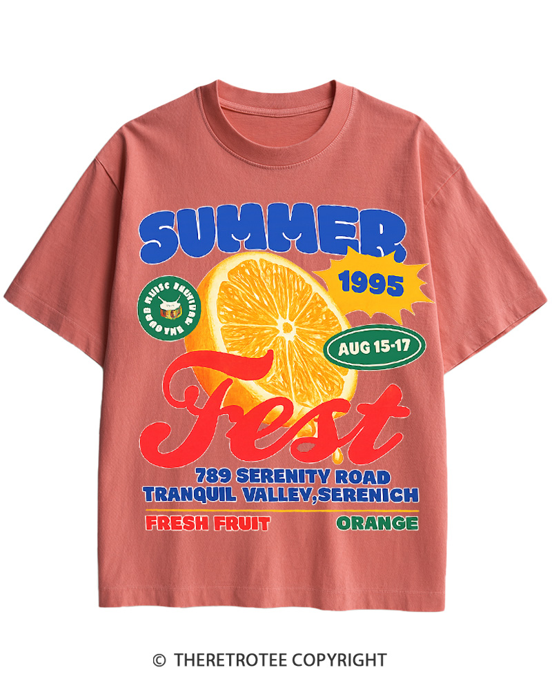 TheRetroTee Summer Fest 1990s Cotton T-Shirt