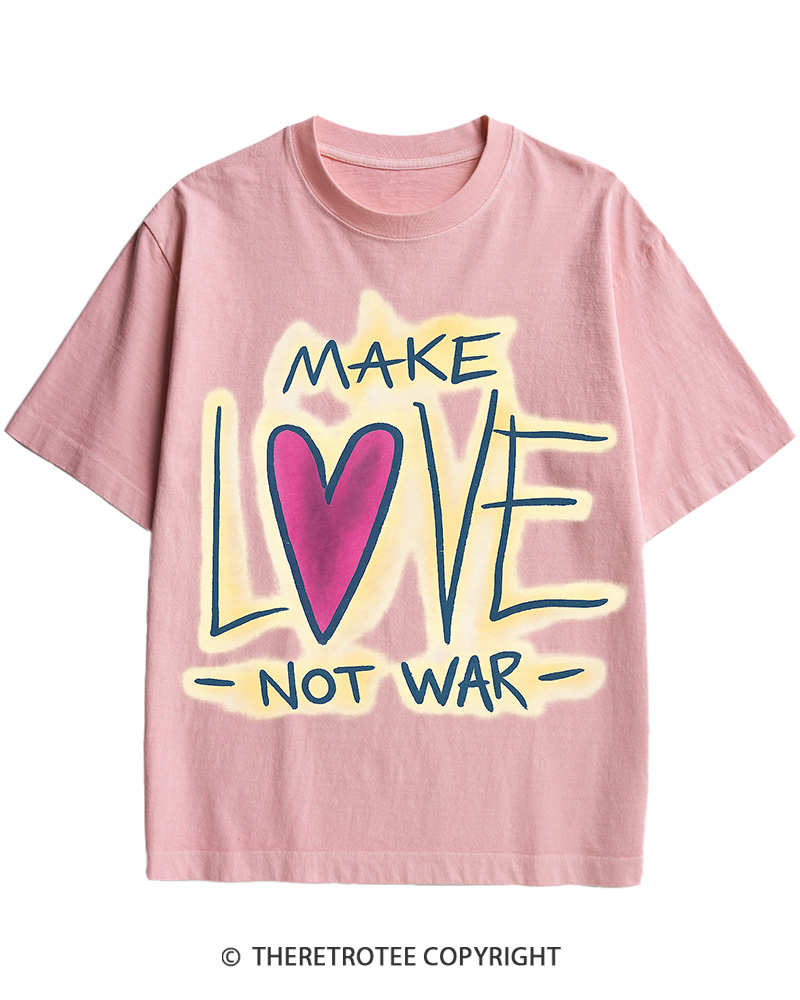 TheRetroTee Make Love Not Peace 1969 Cotton T-Shirt