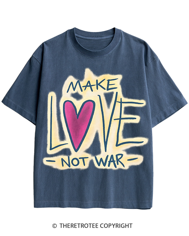 TheRetroTee Make Love Not Peace 1969 Cotton T-Shirt