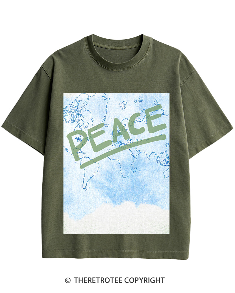 TheRetroTee World Peace 1945 Cotton T-Shirt
