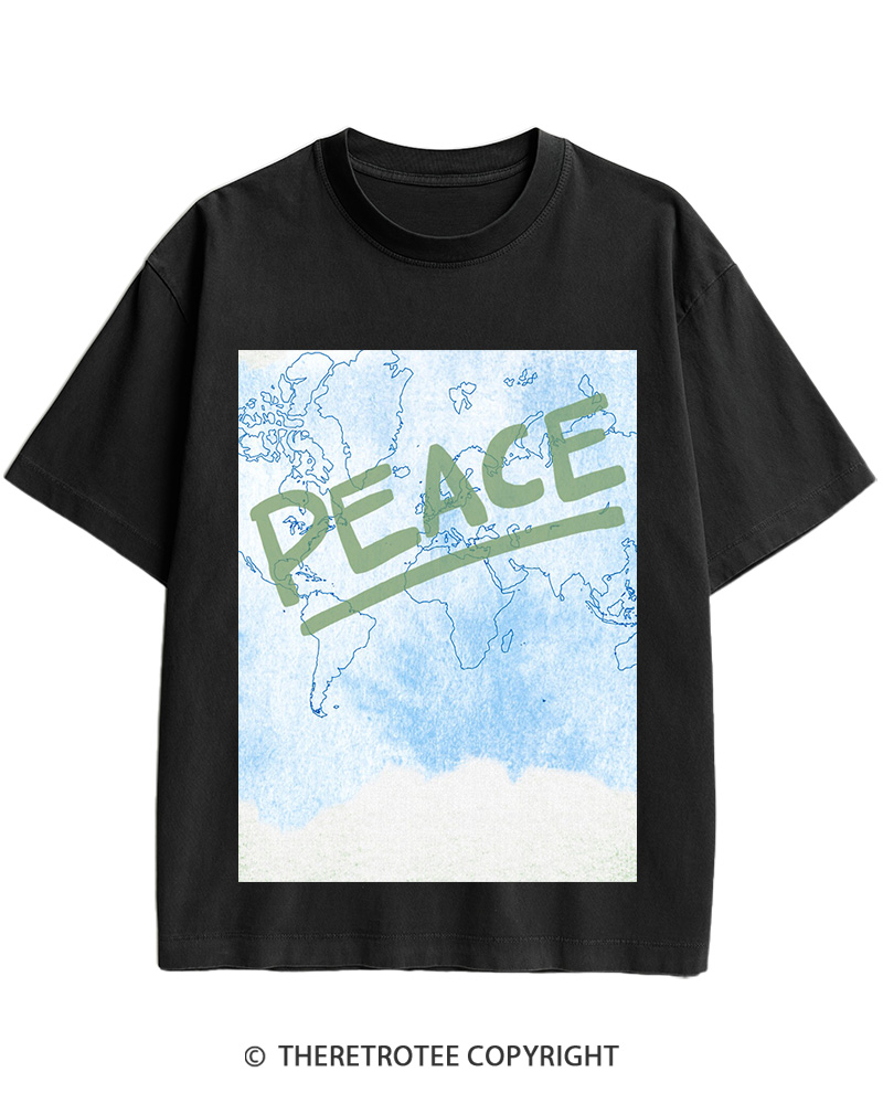 TheRetroTee World Peace 1945 Cotton T-Shirt