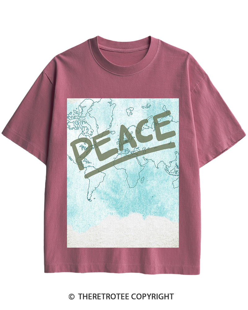 TheRetroTee World Peace 1945 Cotton T-Shirt