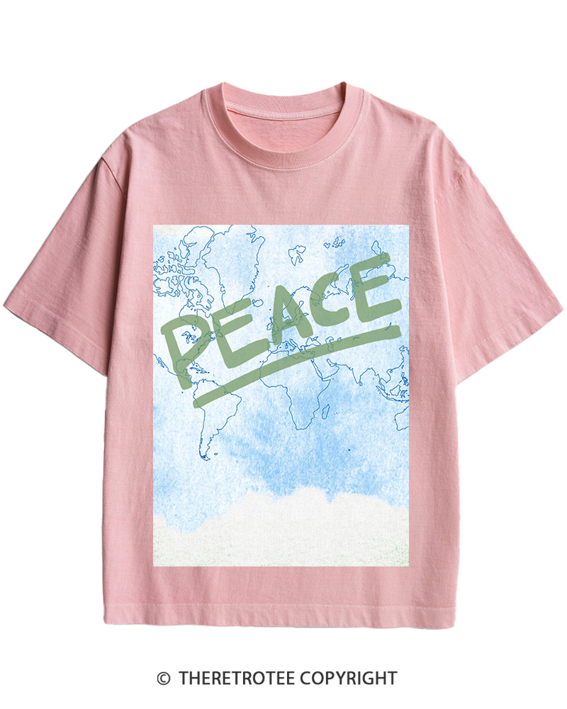 TheRetroTee World Peace 1945 Cotton T-Shirt
