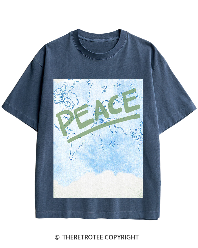 TheRetroTee World Peace 1945 Cotton T-Shirt