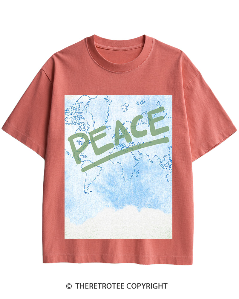 TheRetroTee World Peace 1945 Cotton T-Shirt