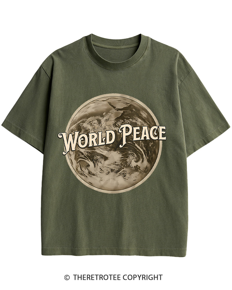 TheRetroTee World Peace 1945 Cotton T-Shirt