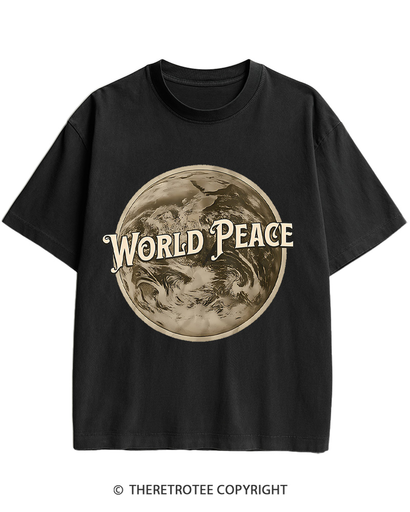 TheRetroTee World Peace 1945 Cotton T-Shirt Sale