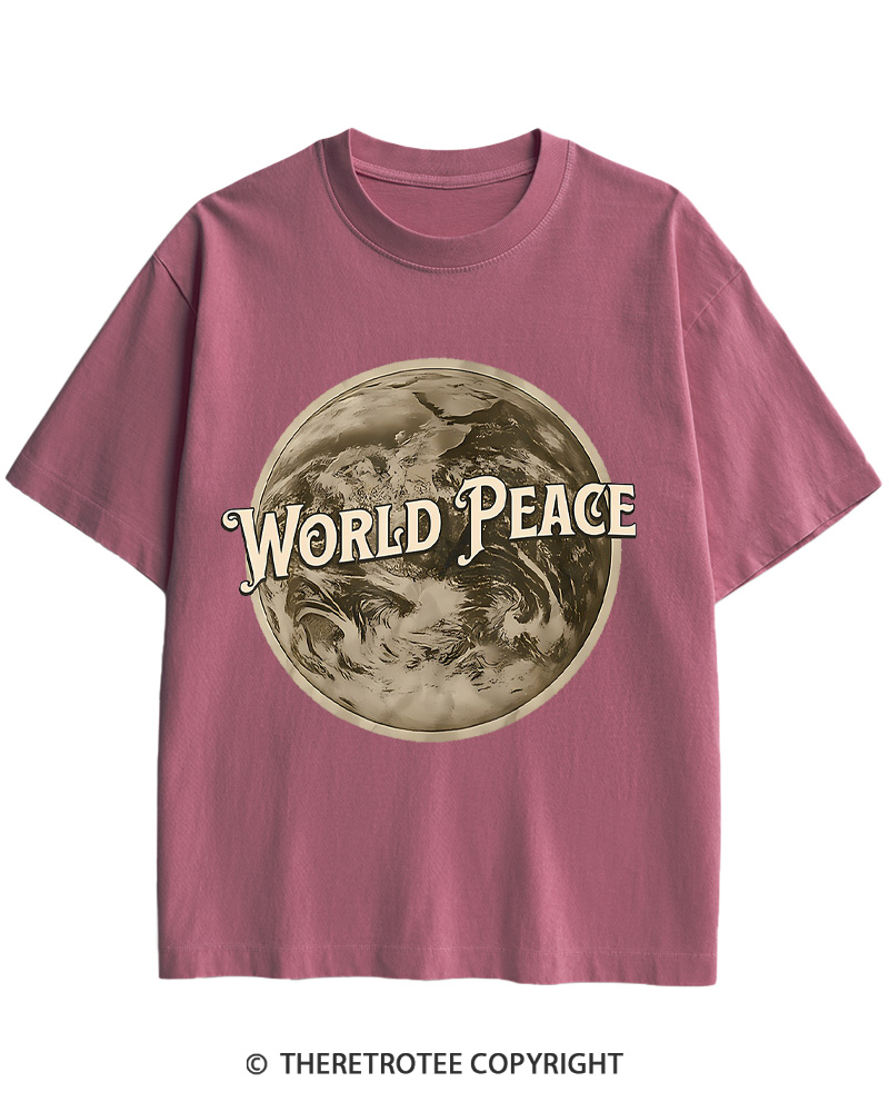 TheRetroTee World Peace 1945 Cotton T-Shirt