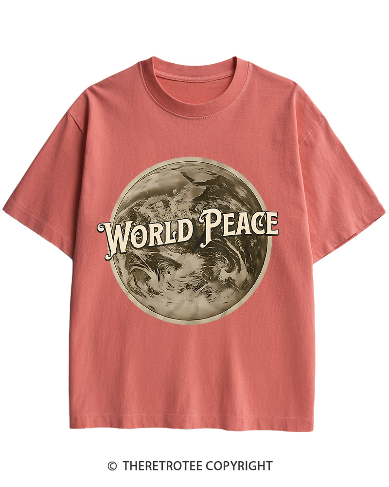 TheRetroTee World Peace 1945 Cotton T-Shirt