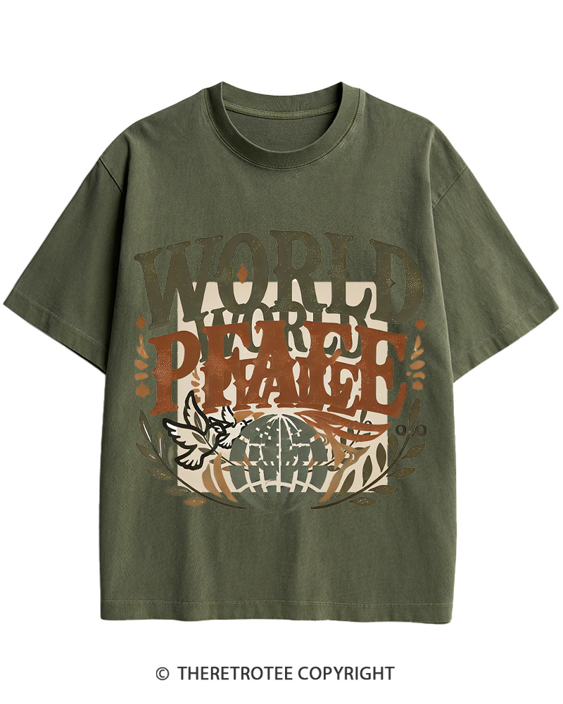 TheRetroTee World Peace 1945 Cotton T-Shirt