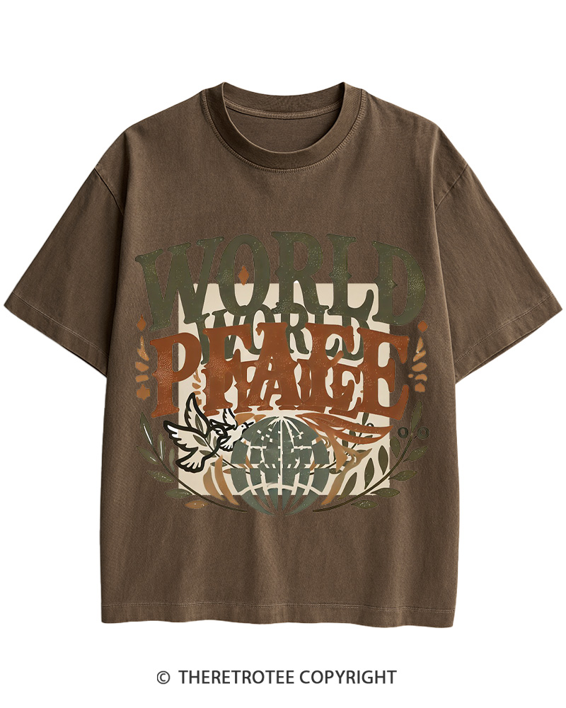 TheRetroTee World Peace 1945 Cotton T-Shirt