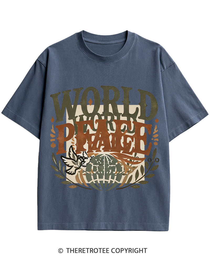 TheRetroTee World Peace 1945 Cotton T-Shirt