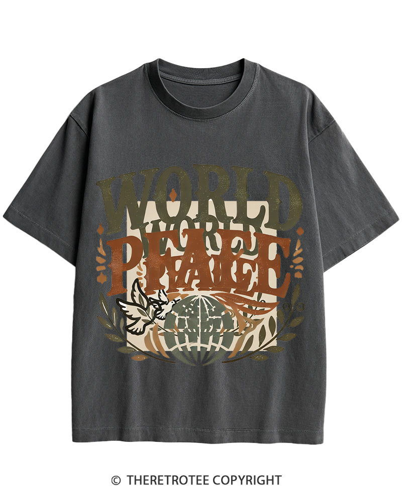 TheRetroTee World Peace 1945 Cotton T-Shirt