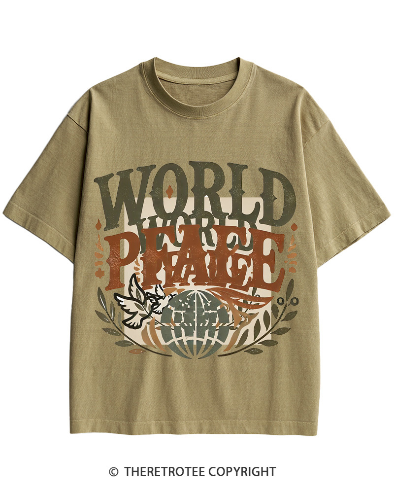 TheRetroTee World Peace 1945 Cotton T-Shirt