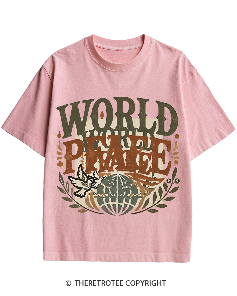 TheRetroTee World Peace 1945 Cotton T-Shirt