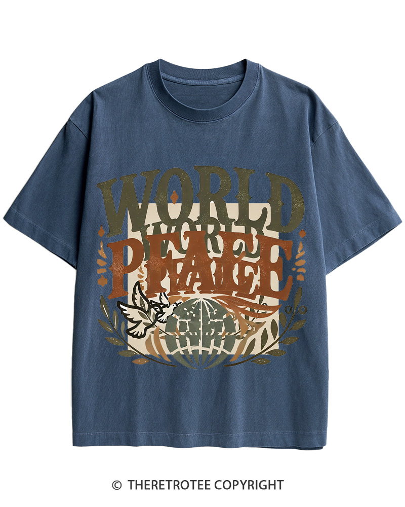 TheRetroTee World Peace 1945 Cotton T-Shirt