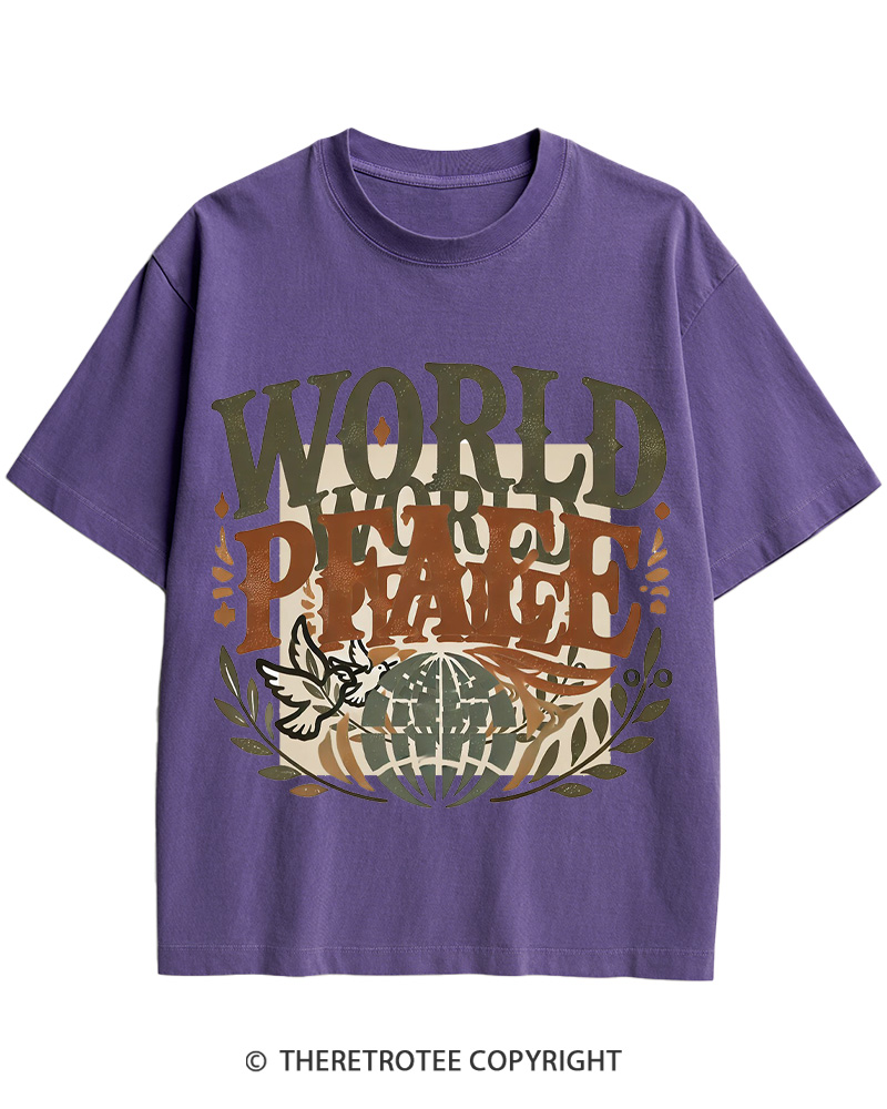 TheRetroTee World Peace 1945 Cotton T-Shirt