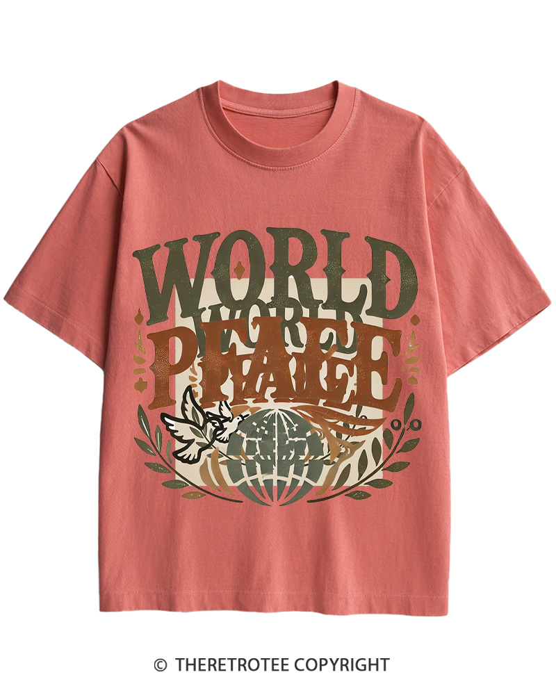 TheRetroTee World Peace 1945 Cotton T-Shirt