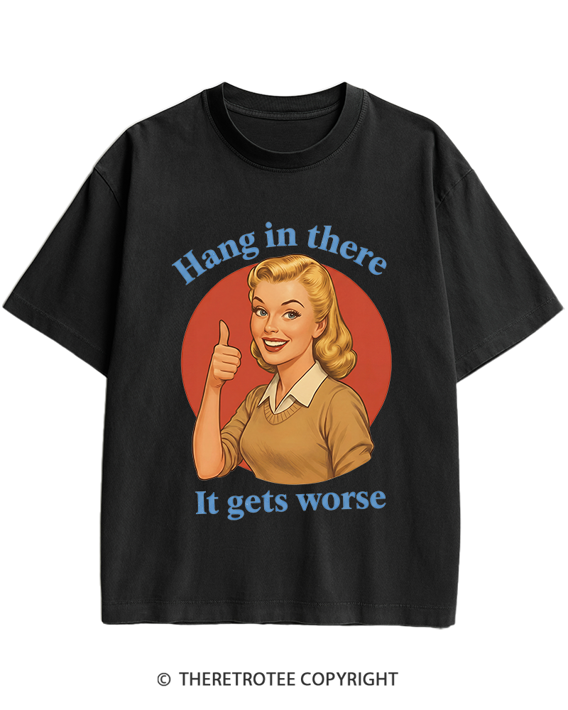 TheRetroTee Funny Motivation 1950s Heavy Cotton T-Shirt