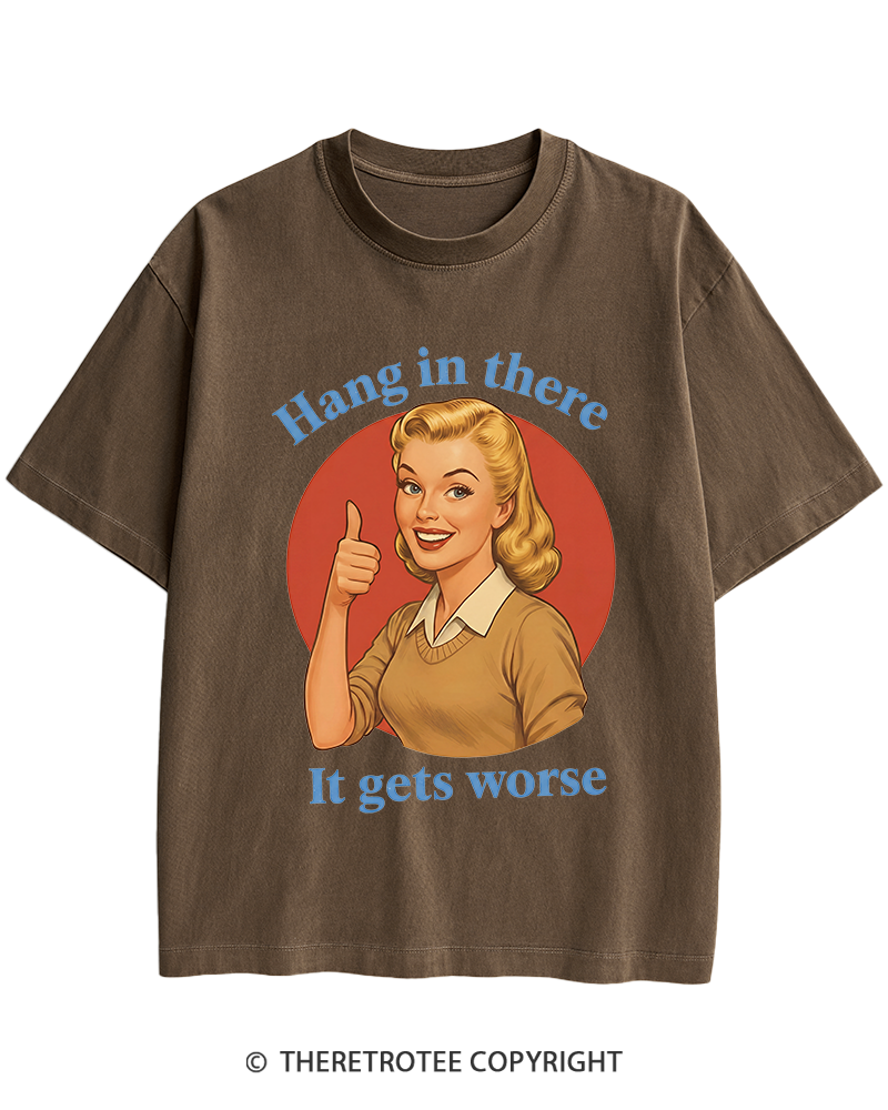 TheRetroTee Funny Motivation 1950s Heavy Cotton T-Shirt