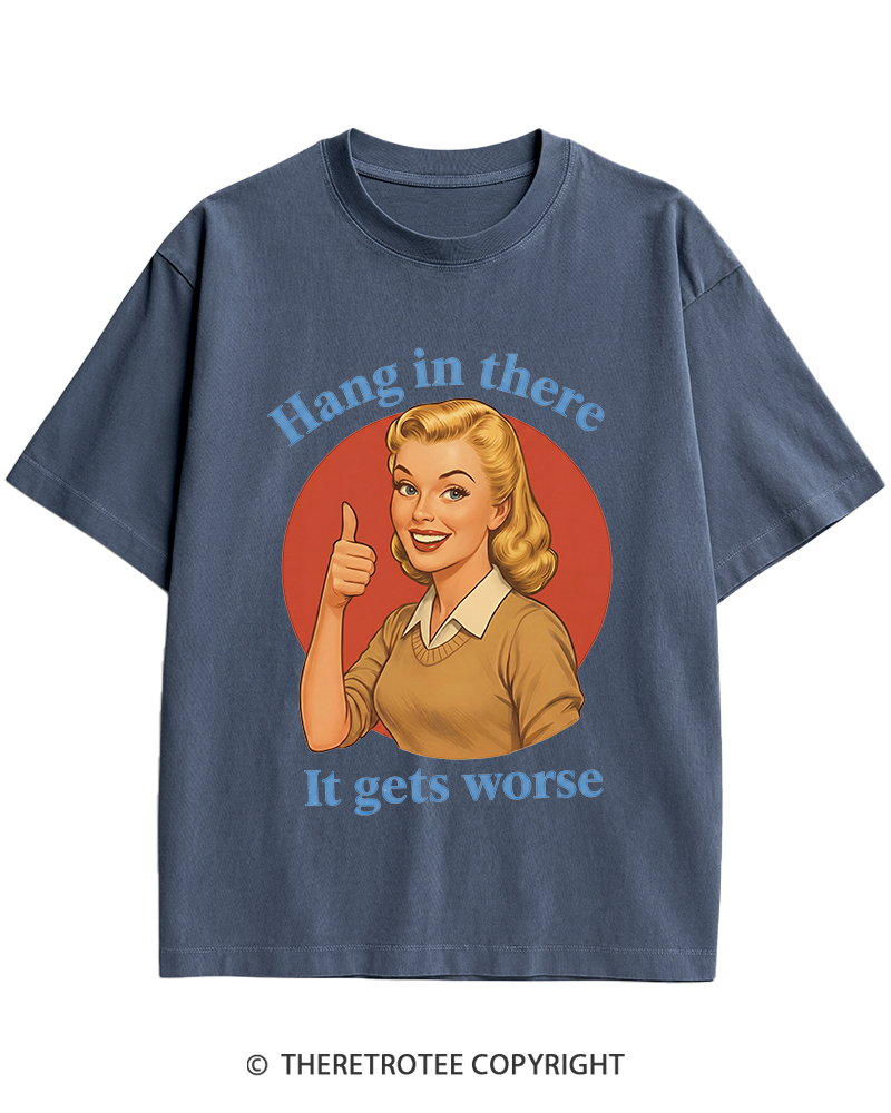 TheRetroTee Funny Motivation 1950s Heavy Cotton T-Shirt