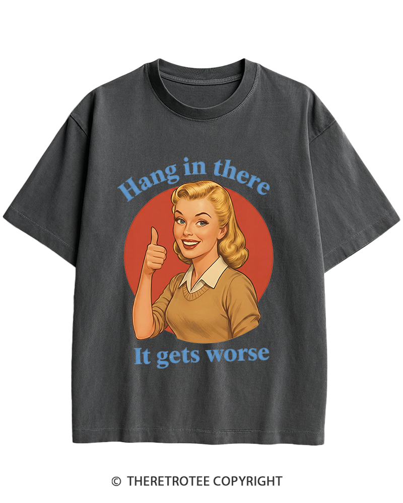 TheRetroTee Funny Motivation 1950s Heavy Cotton T-Shirt