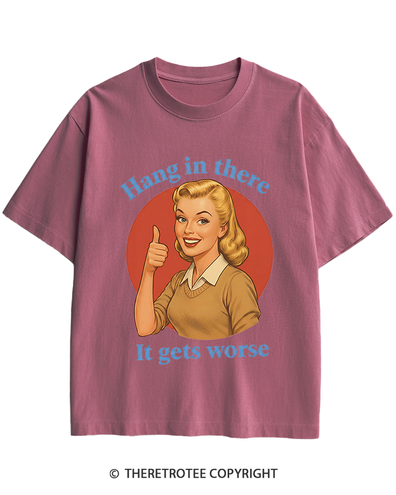 TheRetroTee Funny Motivation 1950s Heavy Cotton T-Shirt
