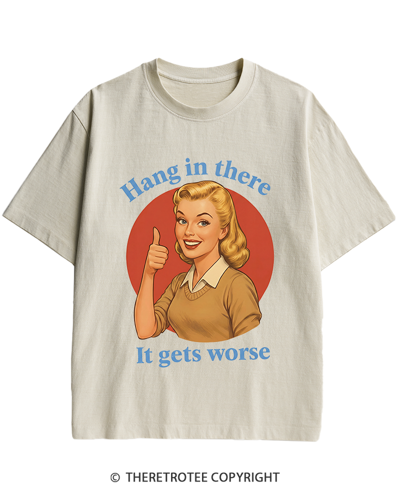 TheRetroTee Funny Motivation 1950s Heavy Cotton T-Shirt
