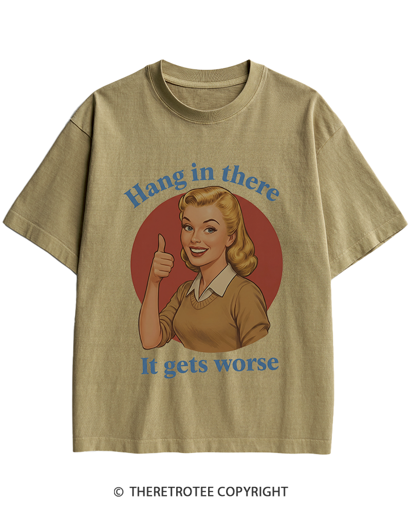 TheRetroTee Funny Motivation 1950s Heavy Cotton T-Shirt