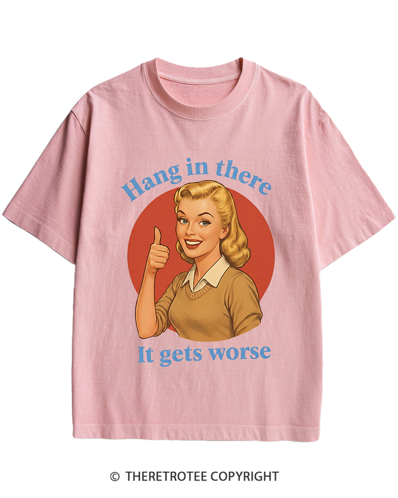 TheRetroTee Funny Motivation 1950s Heavy Cotton T-Shirt