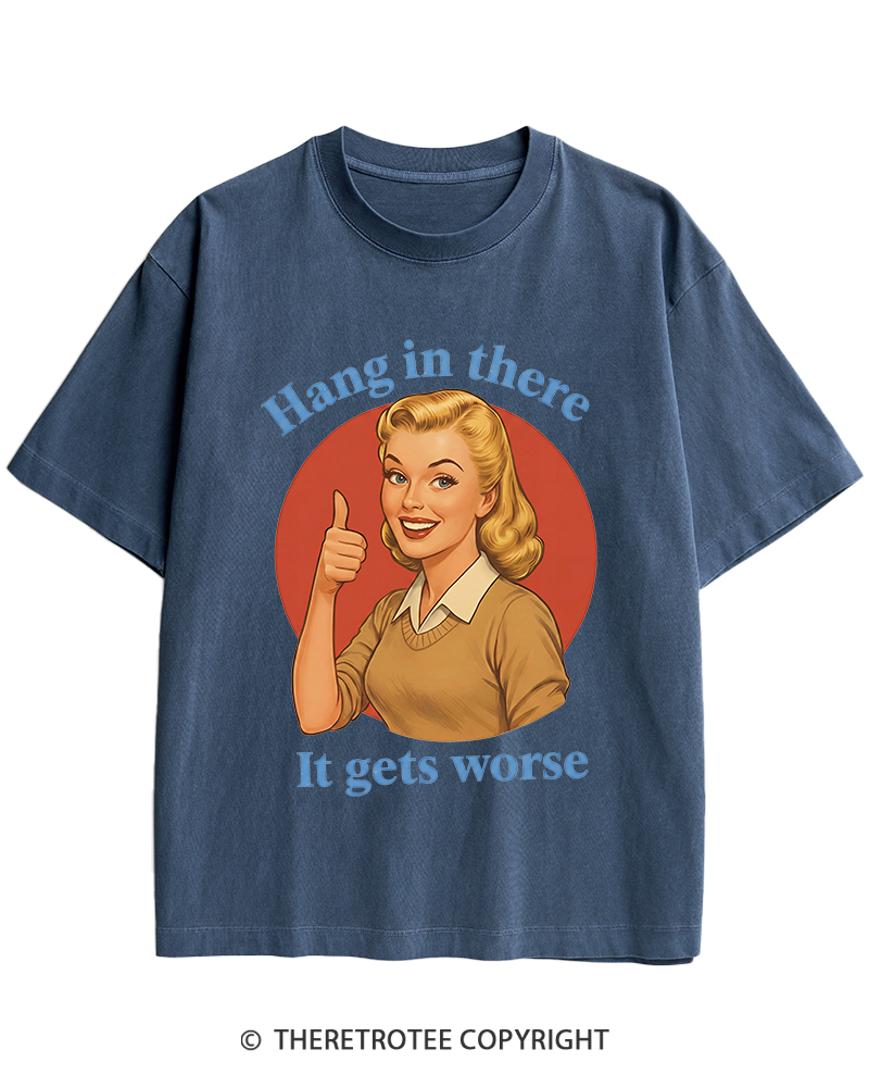 TheRetroTee Funny Motivation 1950s Heavy Cotton T-Shirt