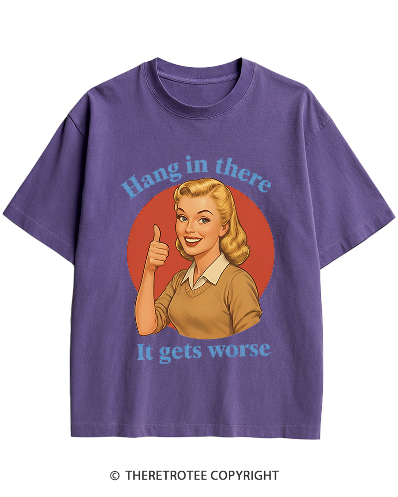 TheRetroTee Funny Motivation 1950s Heavy Cotton T-Shirt