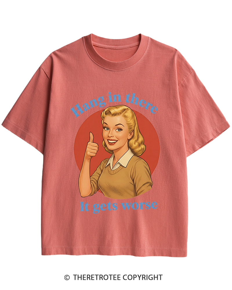 TheRetroTee Funny Motivation 1950s Heavy Cotton T-Shirt