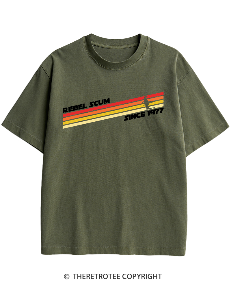 TheRetroTee  1977 Classic Stripes Since 1970s Heavy Cotton T-Shirt