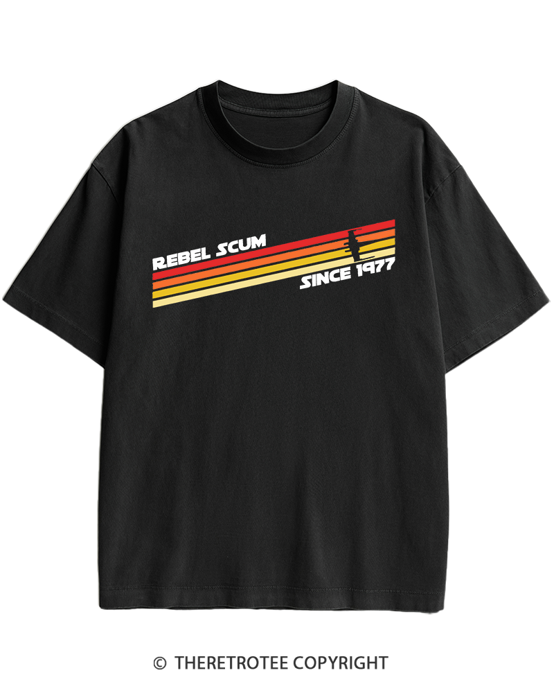 TheRetroTee  1977 Classic Stripes Since 1970s Heavy Cotton T-Shirt