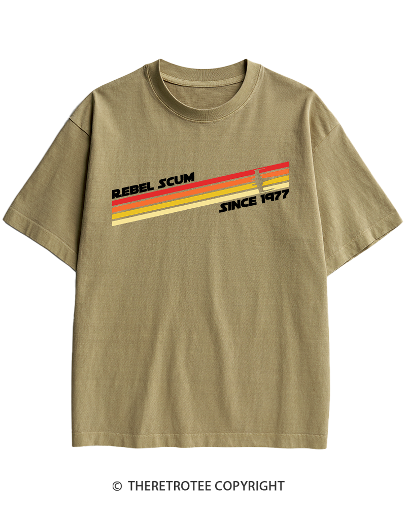 TheRetroTee  1977 Classic Stripes Since 1970s Heavy Cotton T-Shirt